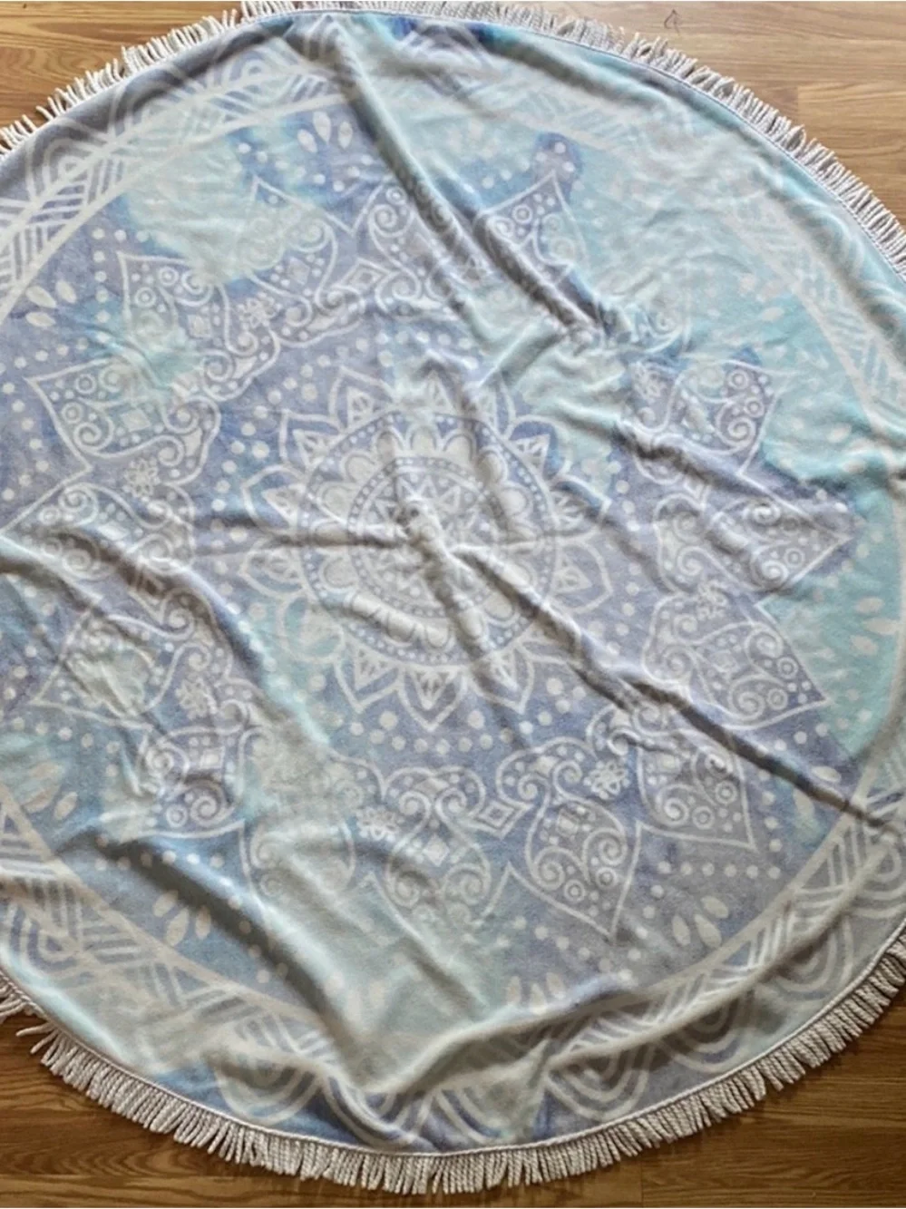 Mandala Blue Bohemian Beach blanket